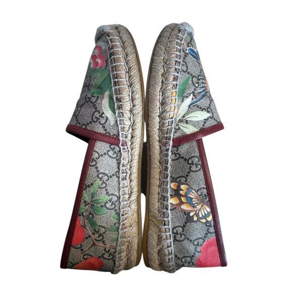 Gucci GG Monogram Pilar Tian Bird Espadrille Flats 36 - Picture 5 of 12